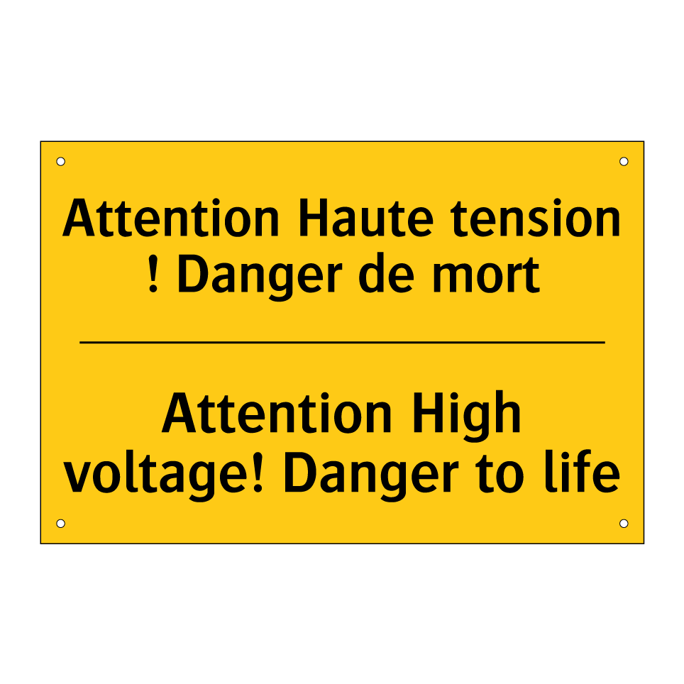 Attention Haute tension ! Danger /.../ - Attention High voltage! Danger /.../