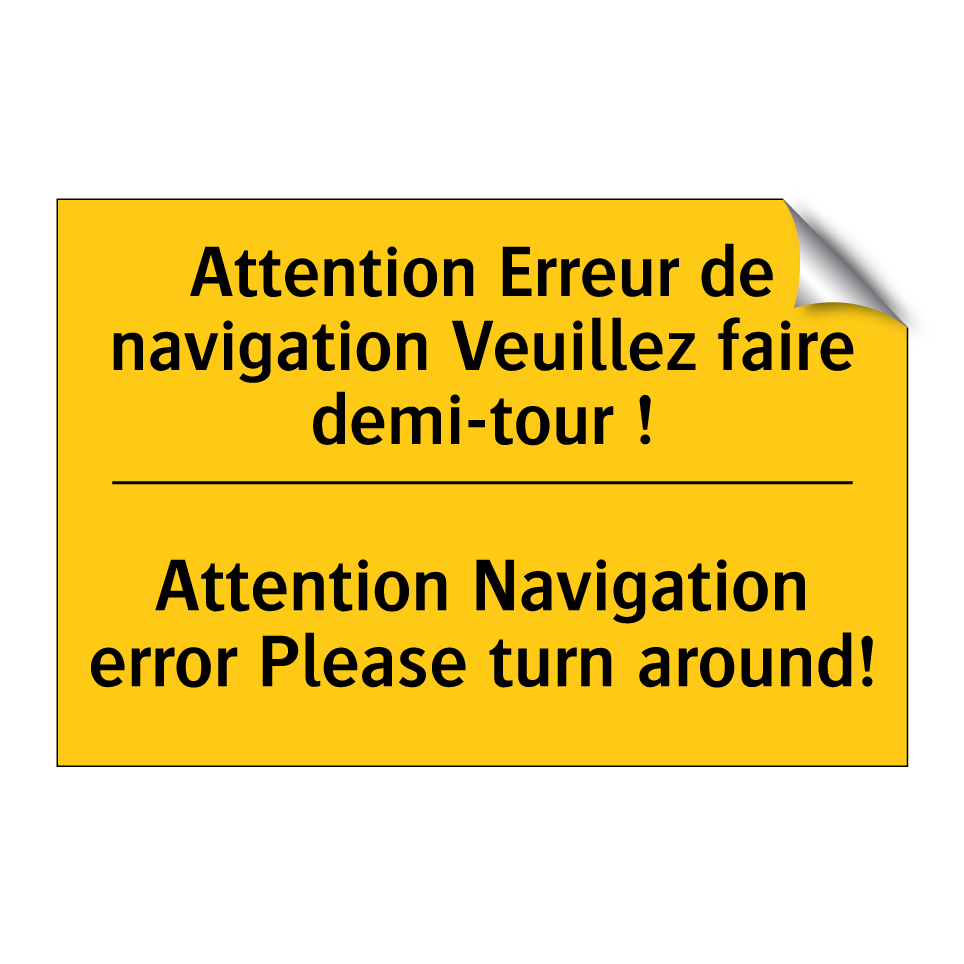Attention Erreur de navigation /.../ - Attention Navigation error Please /.../
