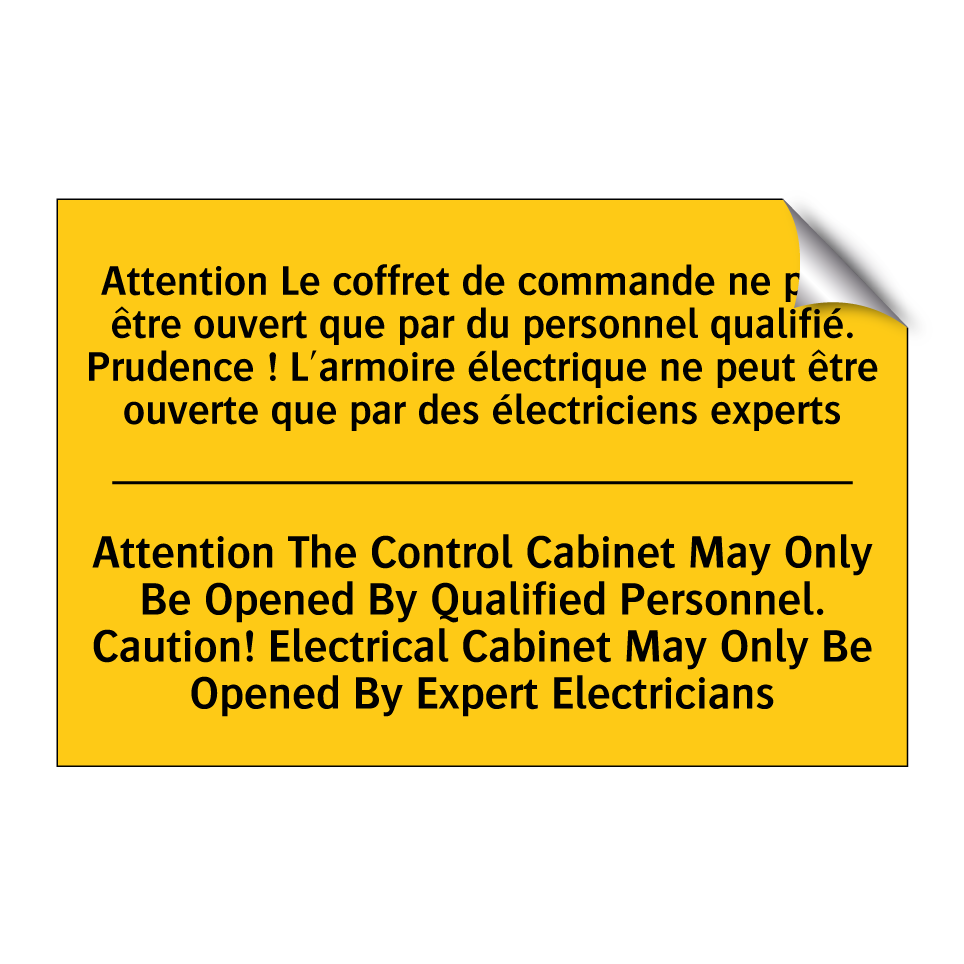 Attention Le coffret de commande /.../ - Attention The Control Cabinet /.../