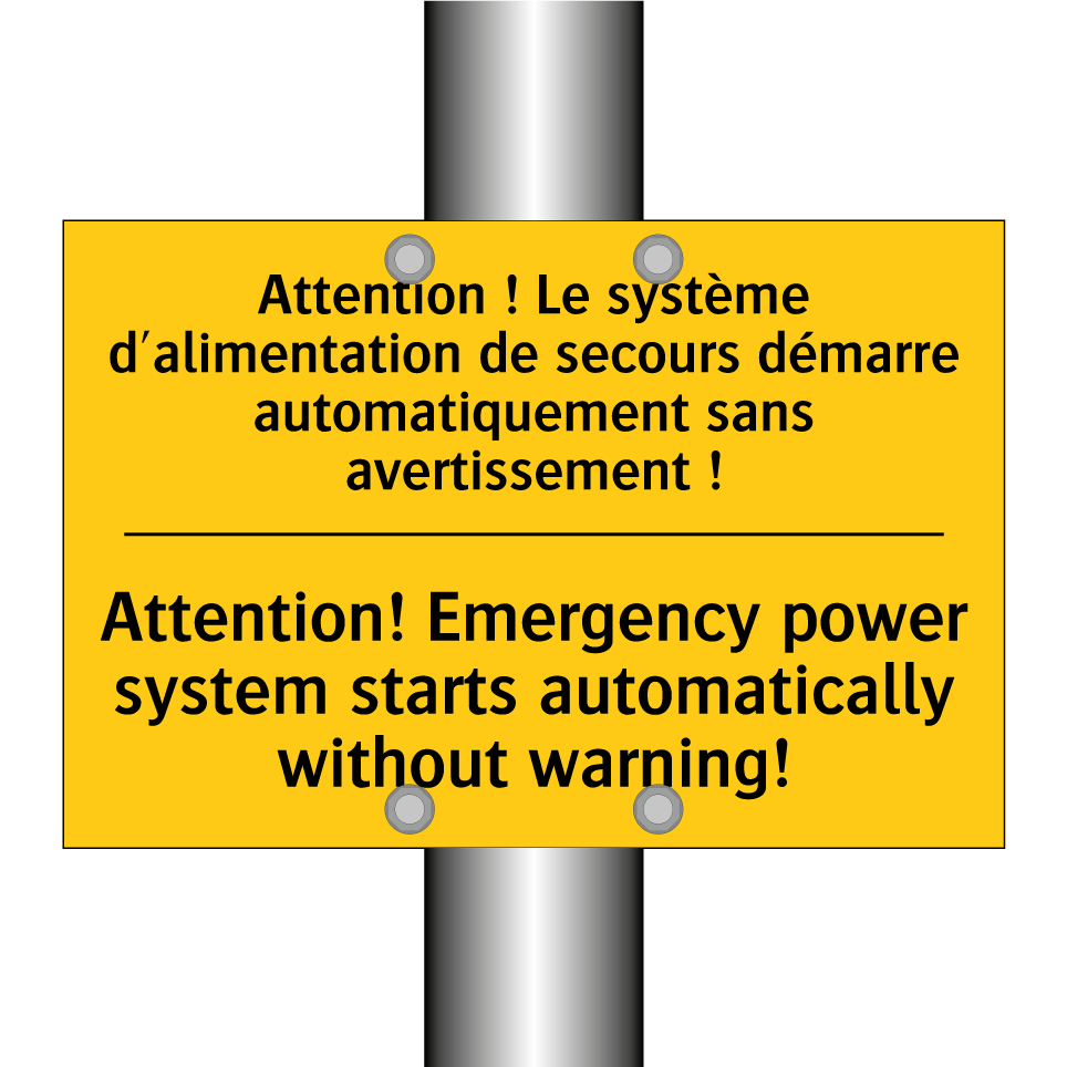 Attention ! Le système d'alimentation /.../ - Attention! Emergency power system /.../