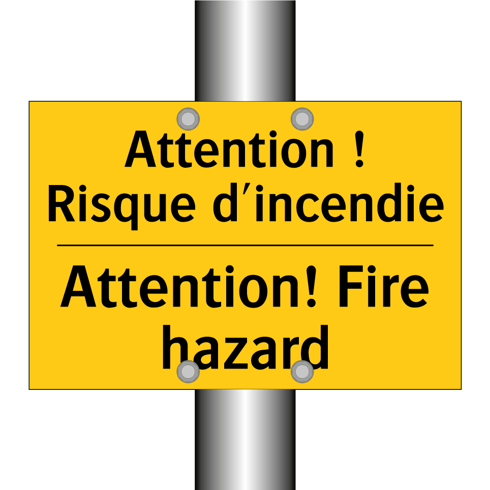 Attention ! Risque d'incendie - Attention! Fire hazard