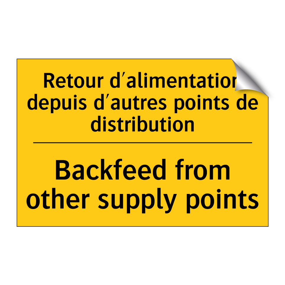 Retour d'alimentation depuis d'autres /.../ - Backfeed from other supply points /.../