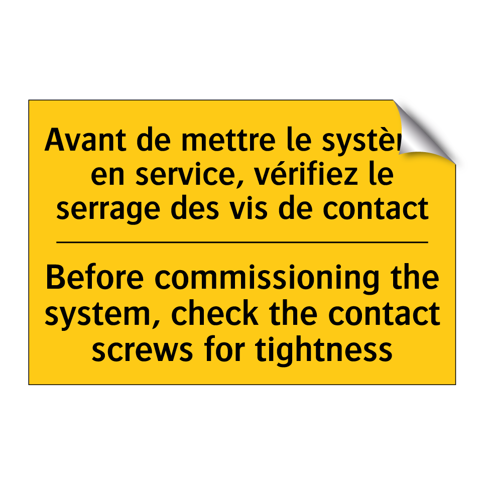 Avant de mettre le système en /.../ - Before commissioning the system, /.../