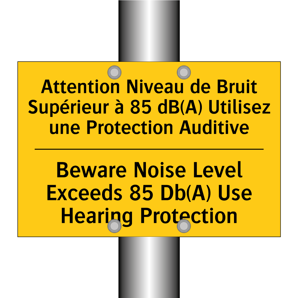 Attention Niveau de Bruit Supérieur /.../ - Beware Noise Level Exceeds 85 /.../