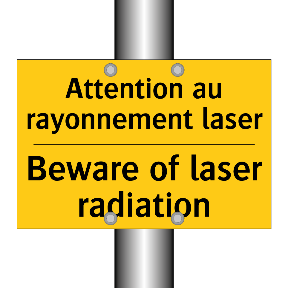 Attention au rayonnement laser - Beware of laser radiation