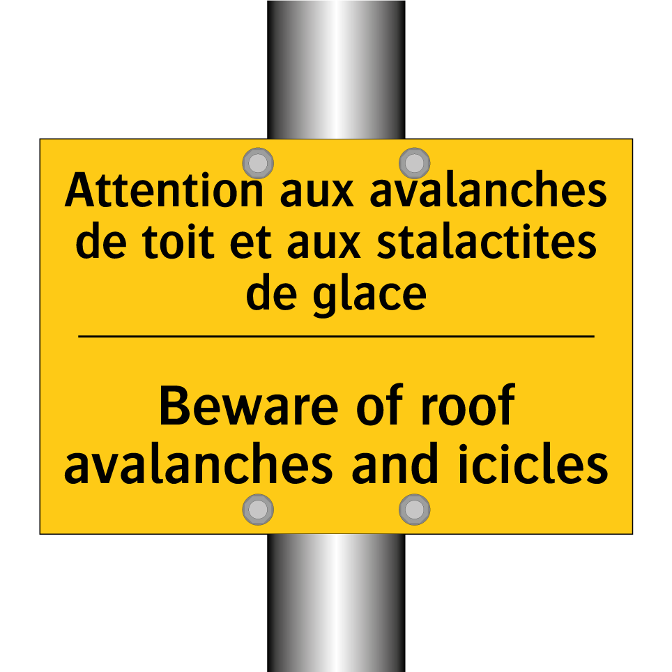 Attention aux avalanches de toit /.../ - Beware of roof avalanches and /.../