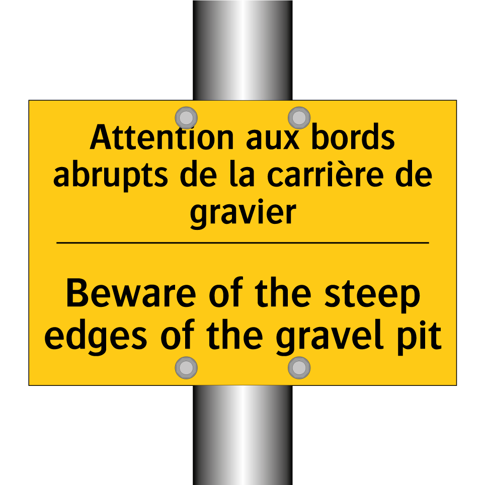 Attention aux bords abrupts de /.../ - Beware of the steep edges of the /.../