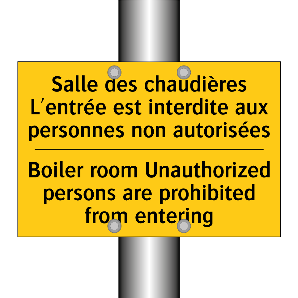 Salle des chaudières L'entrée /.../ - Boiler room Unauthorized persons /.../
