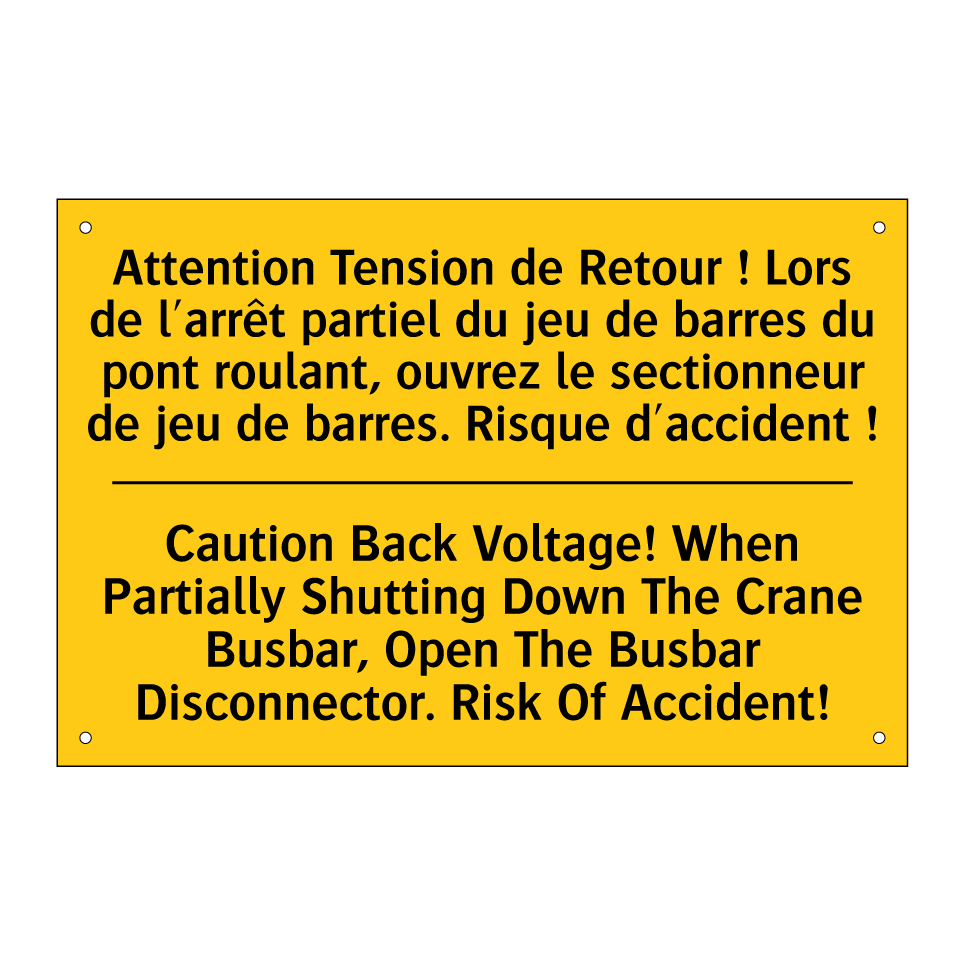 Attention Tension de Retour ! /.../ - Caution Back Voltage! When Partially /.../