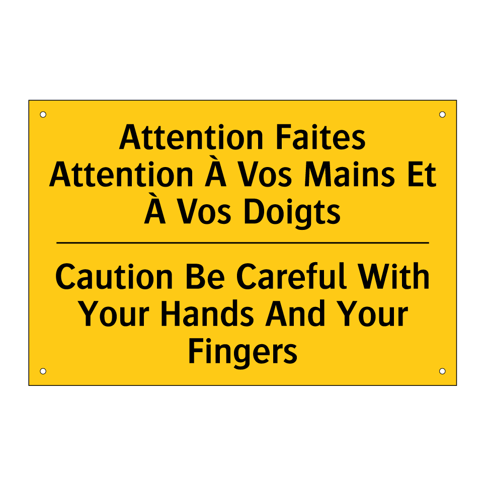 Attention Faites Attention À Vos /.../ - Caution Be Careful With Your Hands /.../
