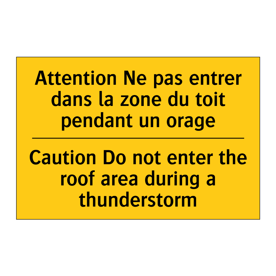 Attention Ne pas entrer dans la /.../ - Caution Do not enter the roof /.../