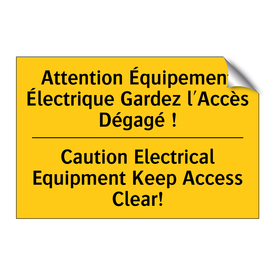 Attention Équipement Électrique /.../ - Caution Electrical Equipment Keep /.../