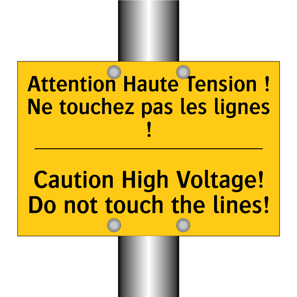 Attention Haute Tension ! Ne touchez /.../ - Caution High Voltage! Do not touch /.../