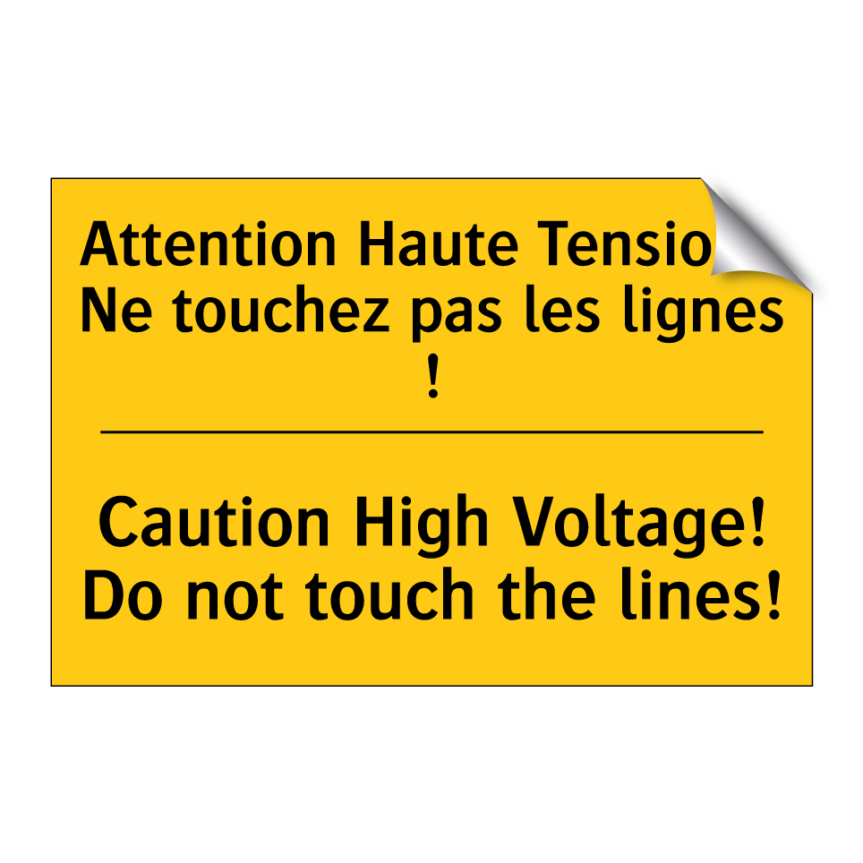 Attention Haute Tension ! Ne touchez /.../ - Caution High Voltage! Do not touch /.../