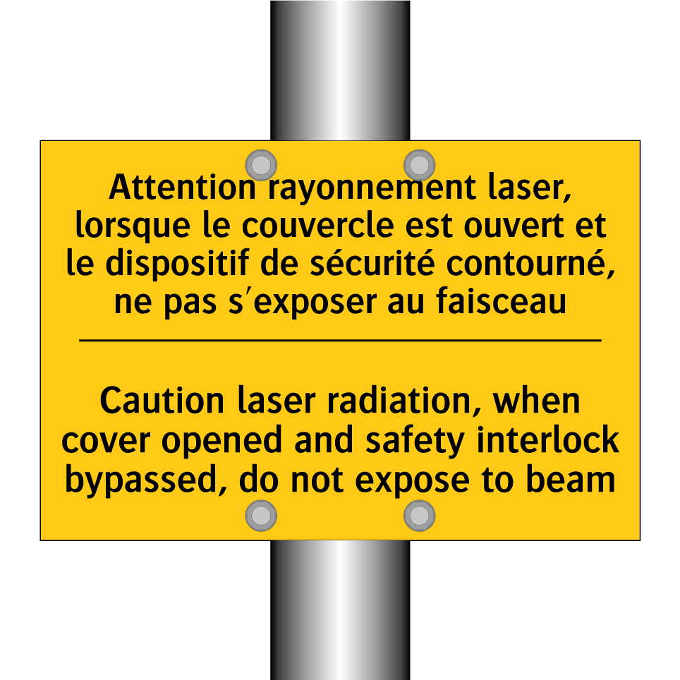 Attention rayonnement laser, lorsque /.../ - Caution laser radiation, when /.../