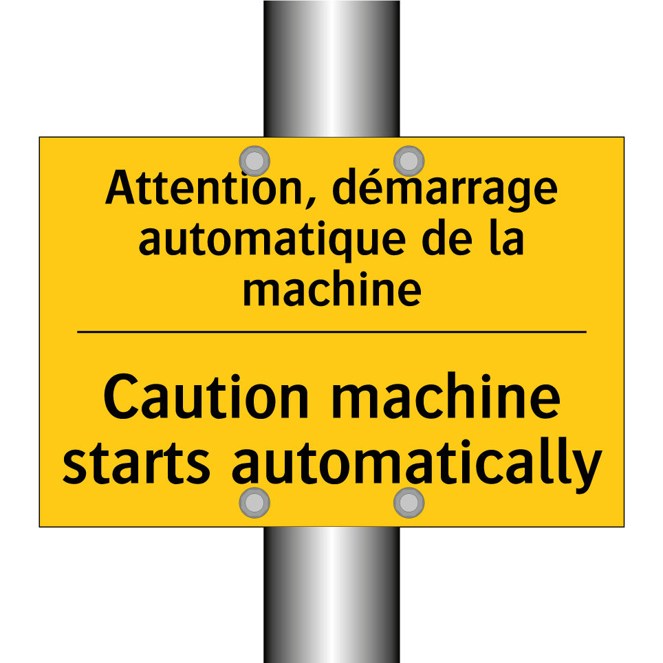Attention, démarrage automatique /.../ - Caution machine starts automatically /.../