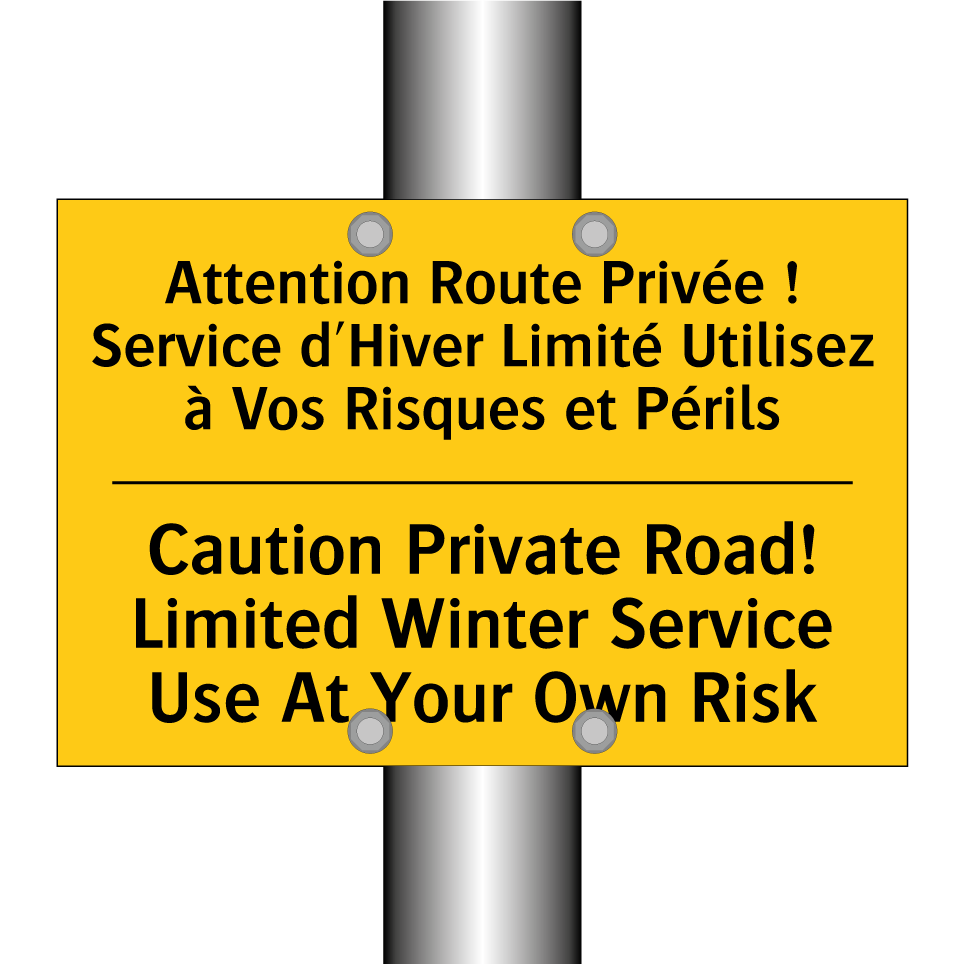 Attention Route Privée ! Service /.../ - Caution Private Road! Limited /.../