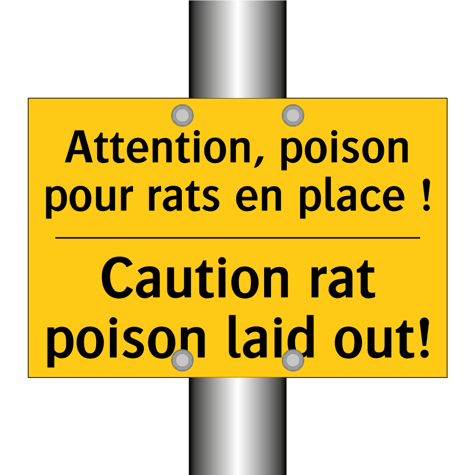 Attention, poison pour rats en /.../ - Caution rat poison laid out!