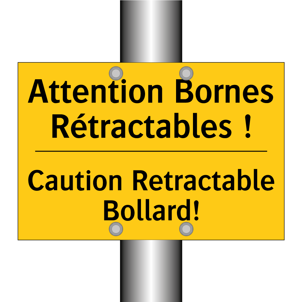 Attention Bornes Rétractables /.../ - Caution Retractable Bollard!
