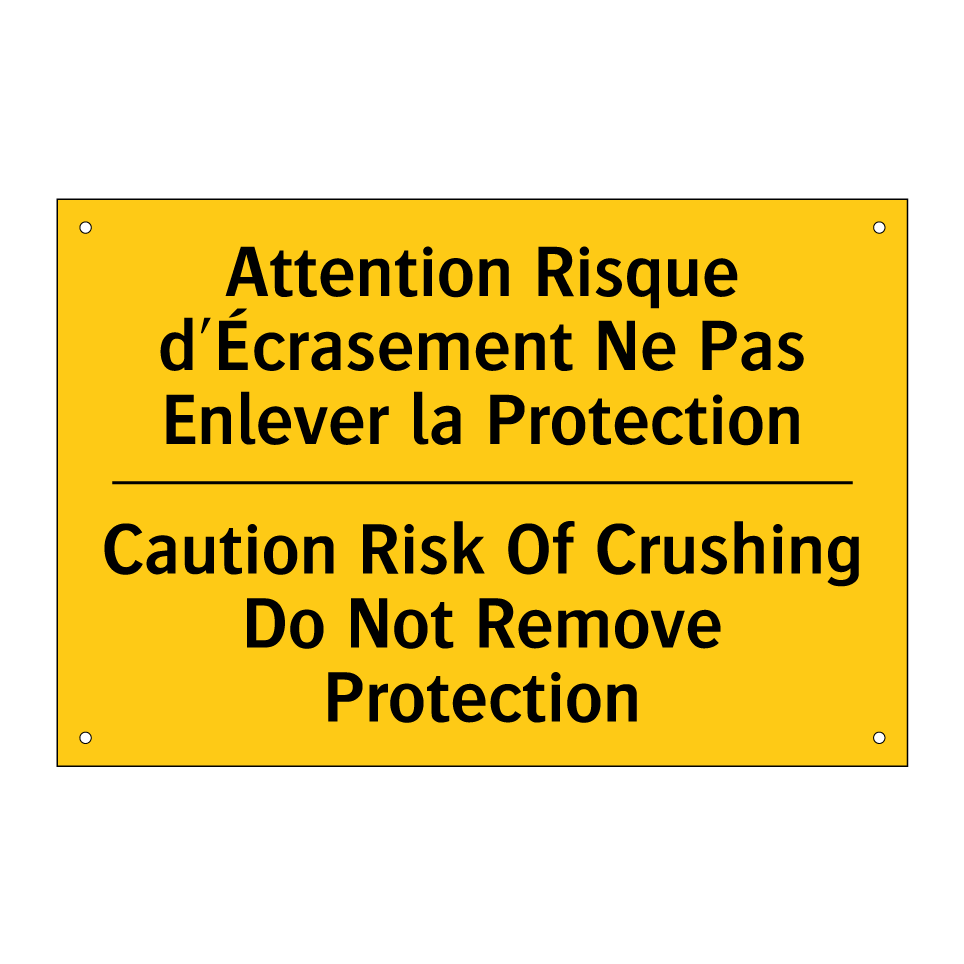 Attention Risque d'Écrasement /.../ - Caution Risk Of Crushing Do Not /.../