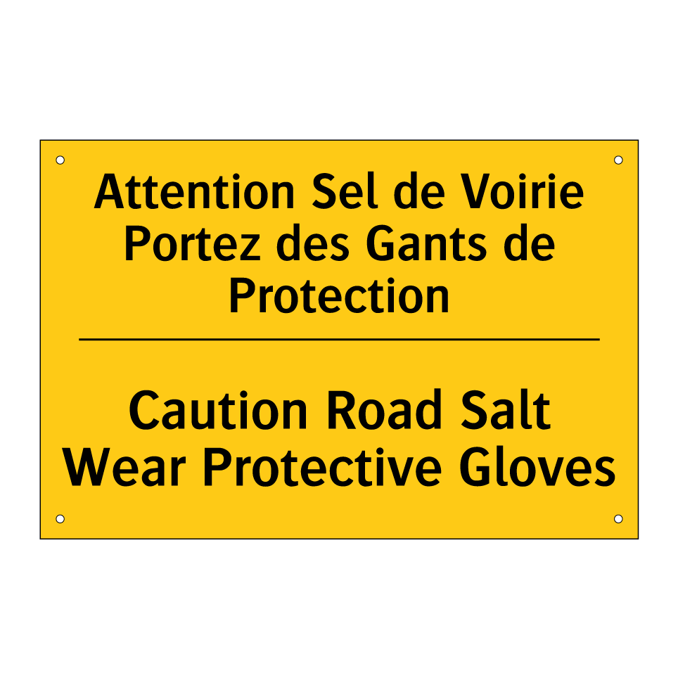 Attention Sel de Voirie Portez /.../ - Caution Road Salt Wear Protective /.../