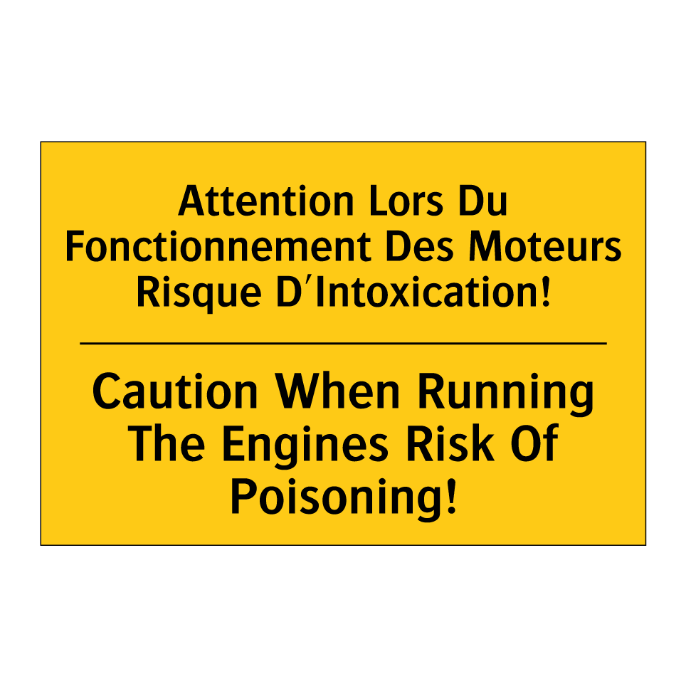 Attention Lors Du Fonctionnement /.../ - Caution When Running The Engines /.../