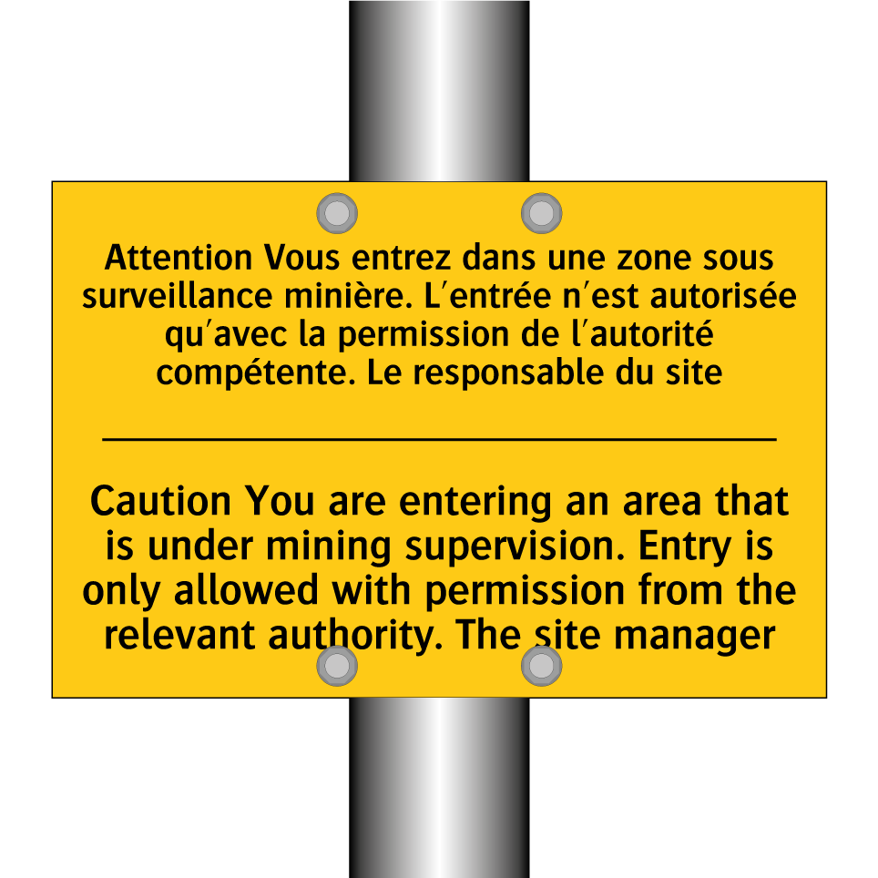 Attention Vous entrez dans une /.../ - Caution You are entering an area /.../