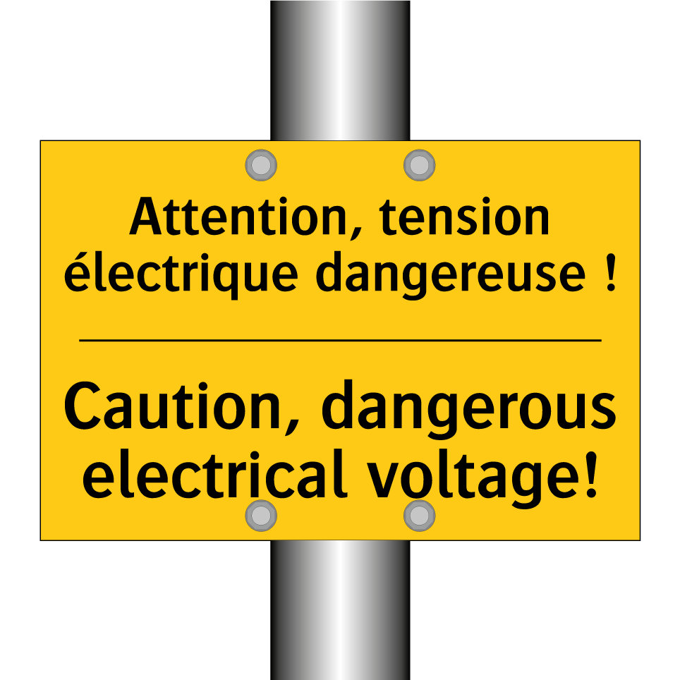 Attention, tension électrique /.../ - Caution, dangerous electrical /.../
