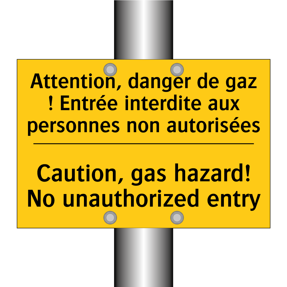 Attention, danger de gaz ! Entrée /.../ - Caution, gas hazard! No unauthorized /.../