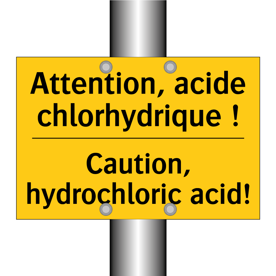 Attention, acide chlorhydrique /.../ - Caution, hydrochloric acid!