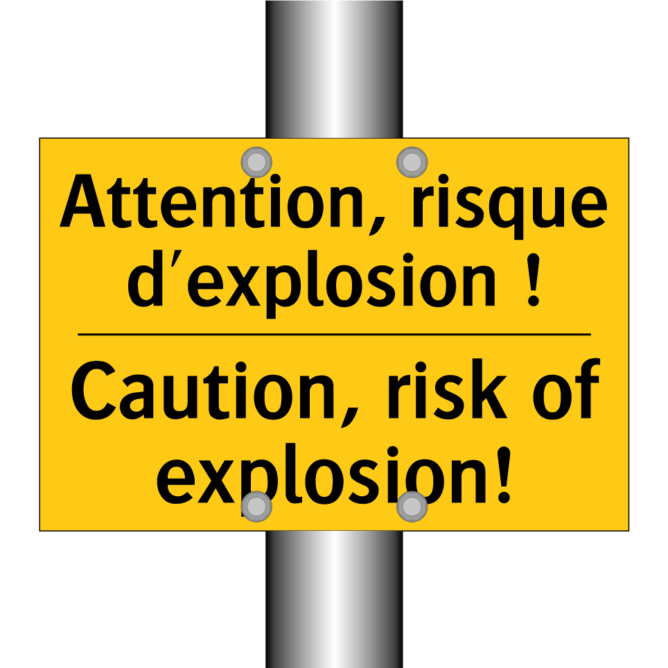 Attention, risque d'explosion /.../ - Caution, risk of explosion!