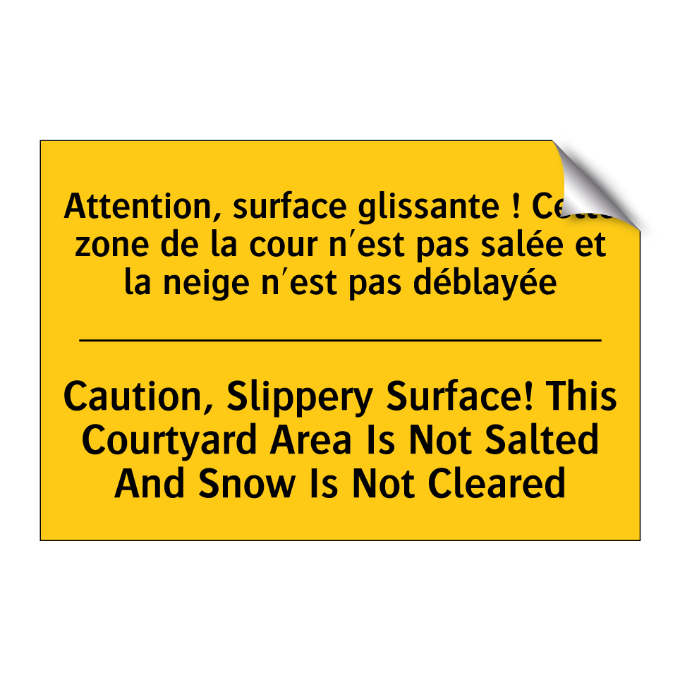 Attention, surface glissante ! /.../ - Caution, Slippery Surface! This /.../