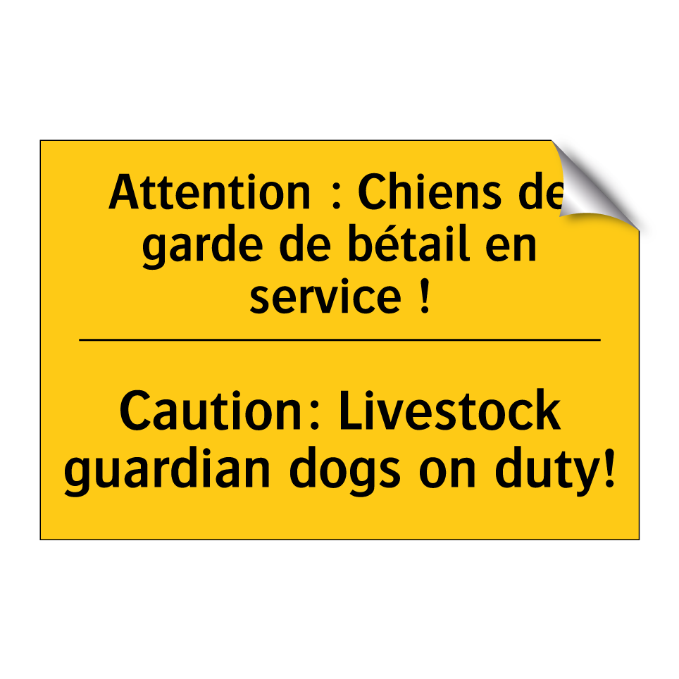 Attention : Chiens de garde de /.../ - Caution: Livestock guardian dogs /.../