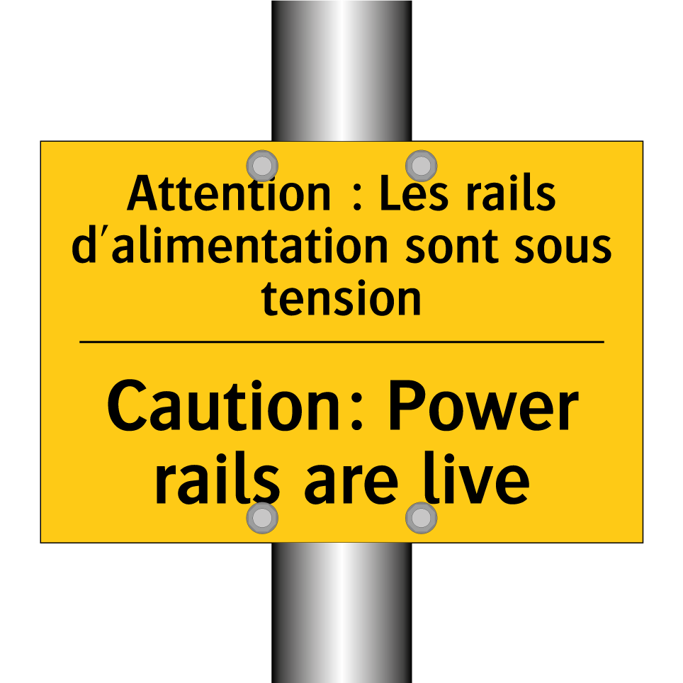 Attention : Les rails d'alimentation /.../ - Caution: Power rails are live