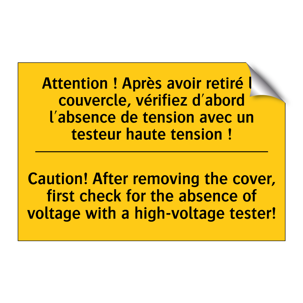 Attention ! Après avoir retiré /.../ - Caution! After removing the cover, /.../