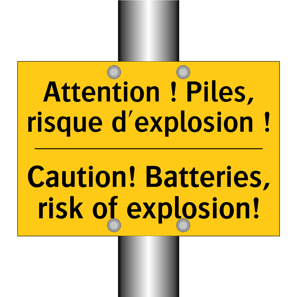 Attention ! Piles, risque d'explosion /.../ - Caution! Batteries, risk of explosion! /.../