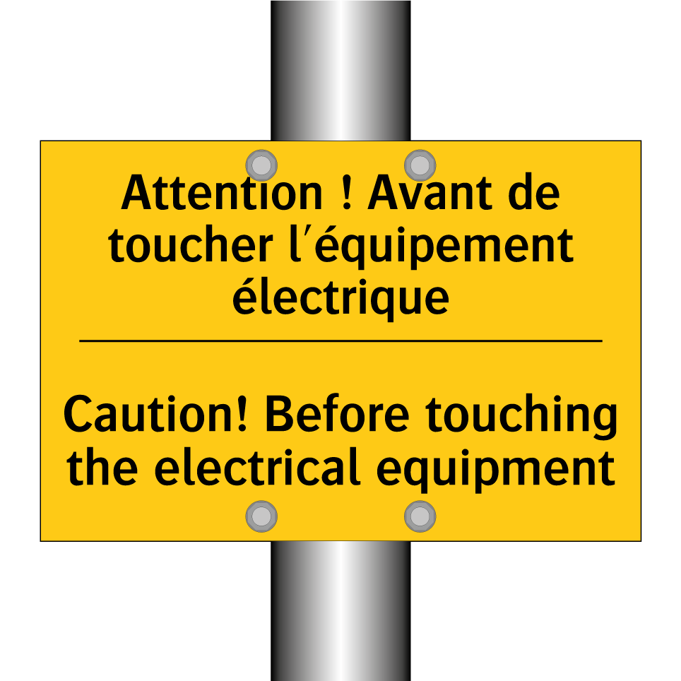 Attention ! Avant de toucher l'équipement /.../ - Caution! Before touching the electrical /.../