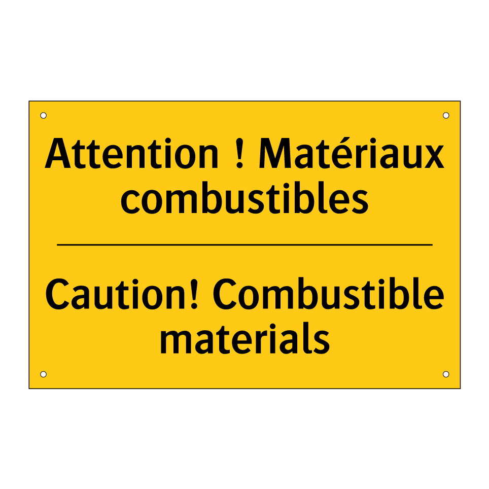 Attention ! Matériaux combustibles /.../ - Caution! Combustible materials