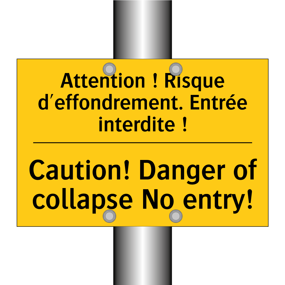 Attention ! Risque d'effondrement. /.../ - Caution! Danger of collapse No /.../