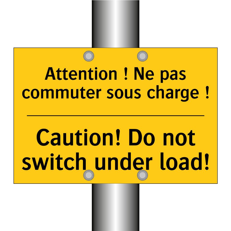 Attention ! Ne pas commuter sous /.../ - Caution! Do not switch under load! /.../