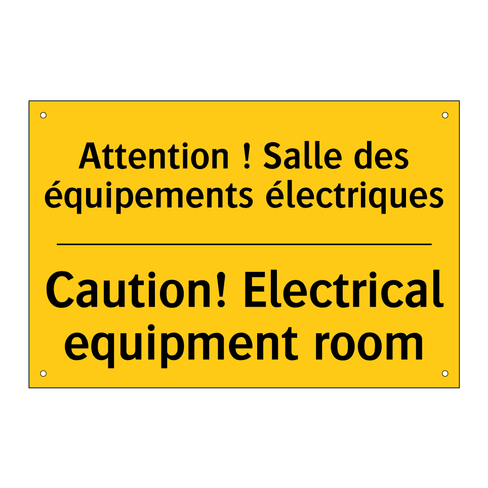 Attention ! Salle des équipements /.../ - Caution! Electrical equipment /.../