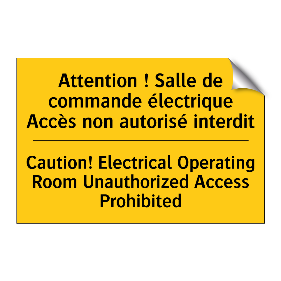 Attention ! Salle de commande /.../ - Caution! Electrical Operating /.../