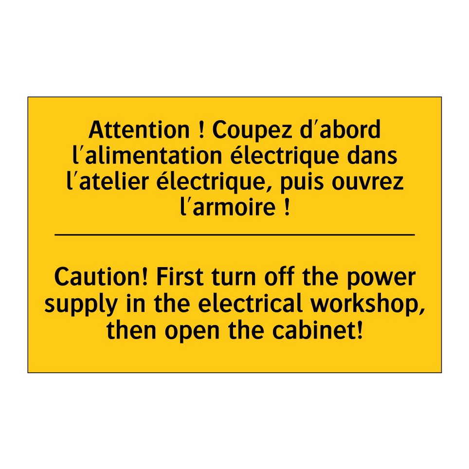 Attention ! Coupez d'abord l'alimentation /.../ - Caution! First turn off the power /.../