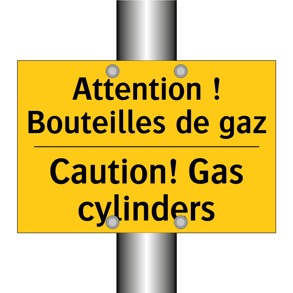 Attention ! Bouteilles de gaz - Caution! Gas cylinders