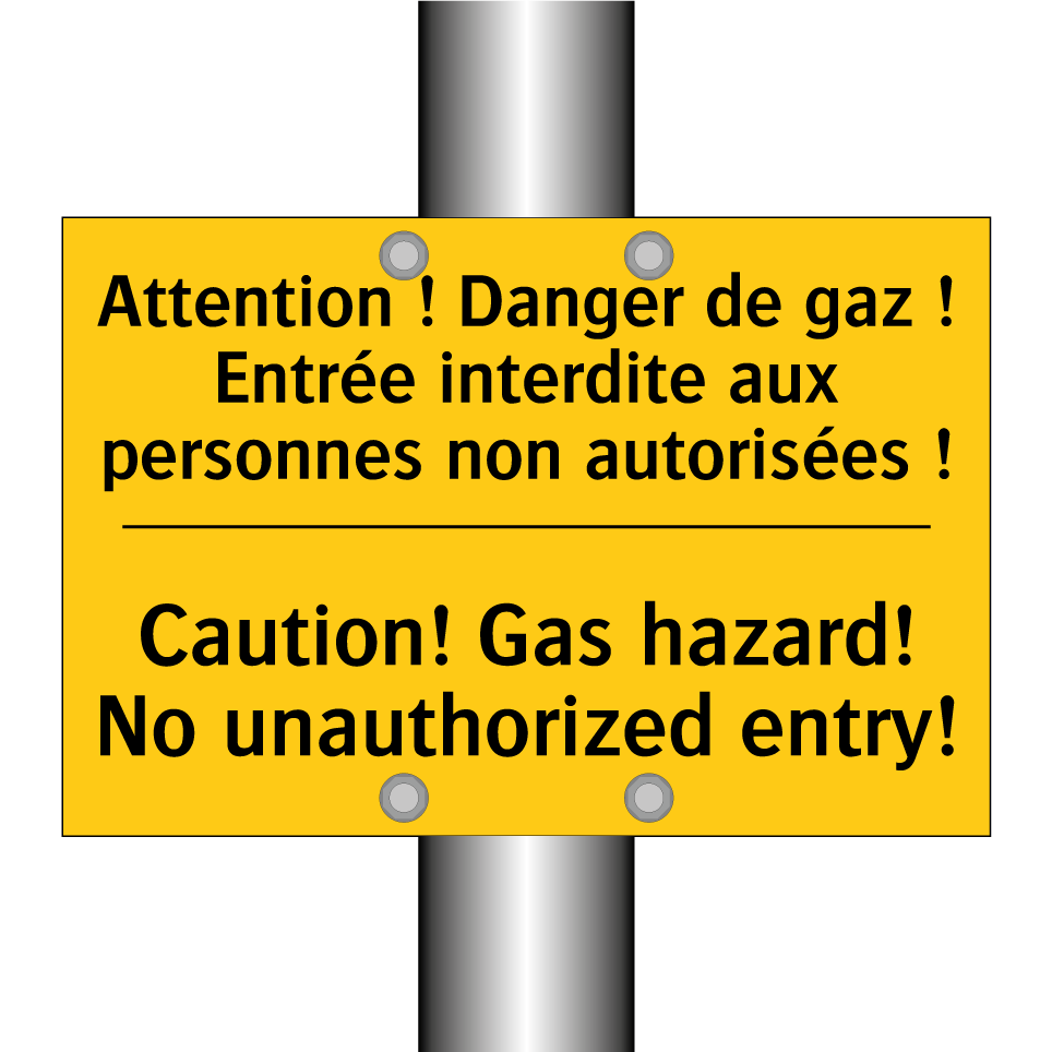 Attention ! Danger de gaz ! Entrée /.../ - Caution! Gas hazard! No unauthorized /.../