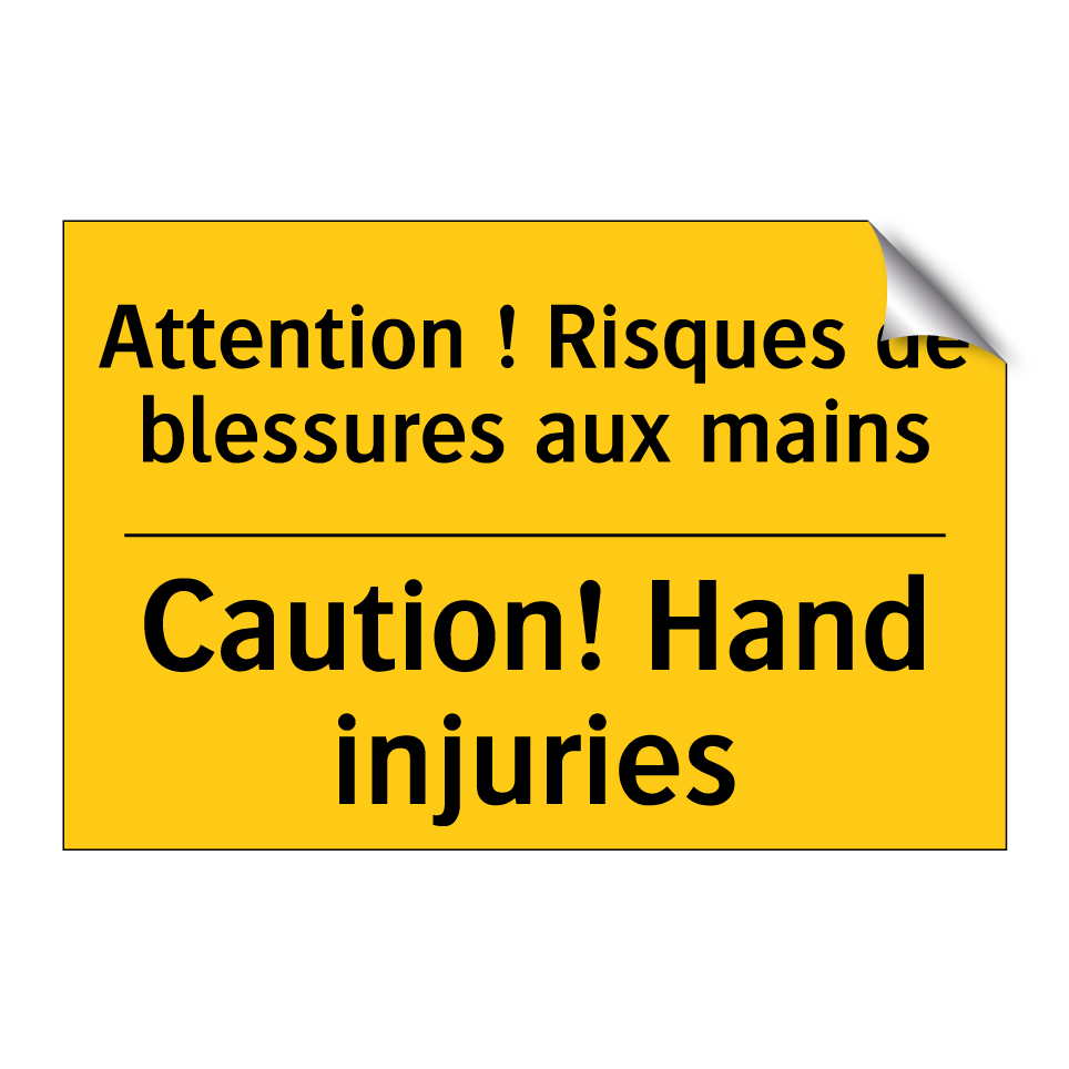 Attention ! Risques de blessures /.../ - Caution! Hand injuries