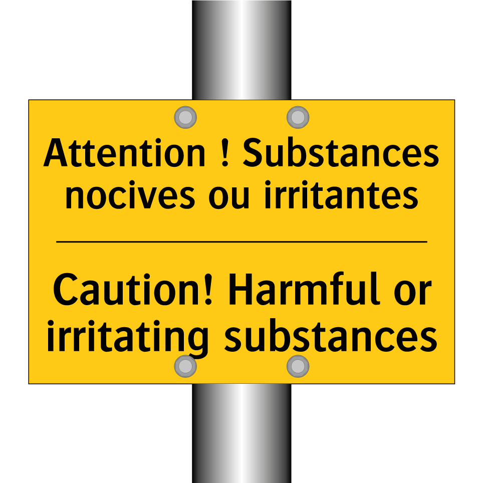 Attention ! Substances nocives /.../ - Caution! Harmful or irritating /.../