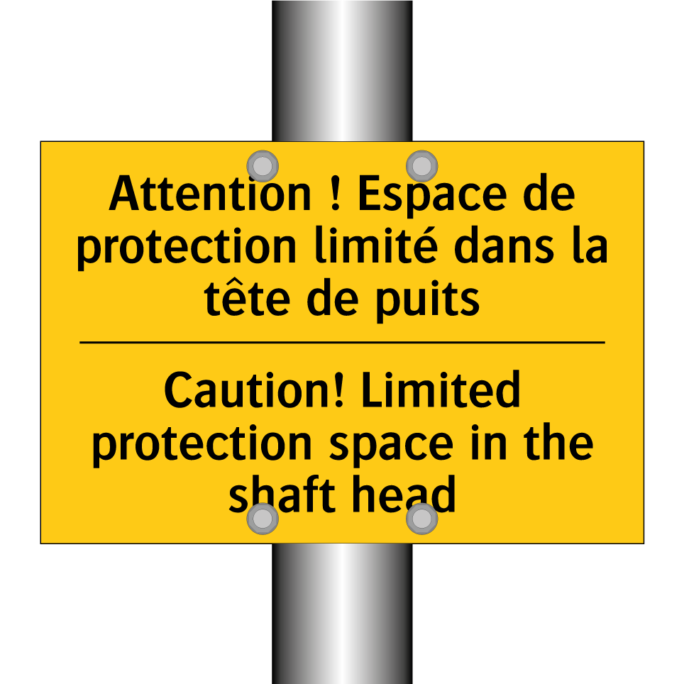 Attention ! Espace de protection /.../ - Caution! Limited protection space /.../