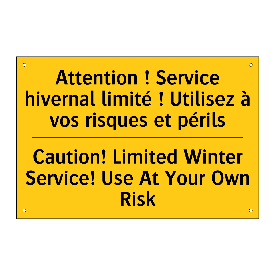 Attention ! Service hivernal limité /.../ - Caution! Limited Winter Service! /.../