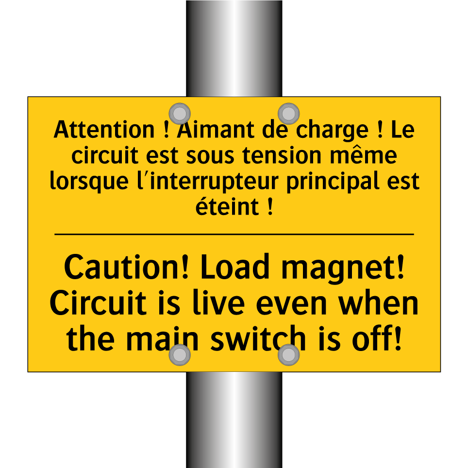 Attention ! Aimant de charge ! /.../ - Caution! Load magnet! Circuit /.../